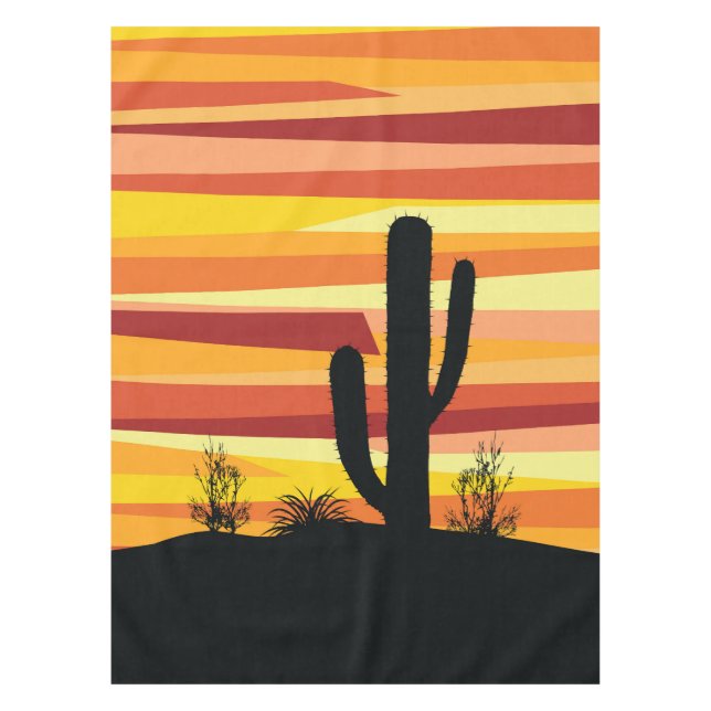 Geometric desert sunset tablecloth (Front)
