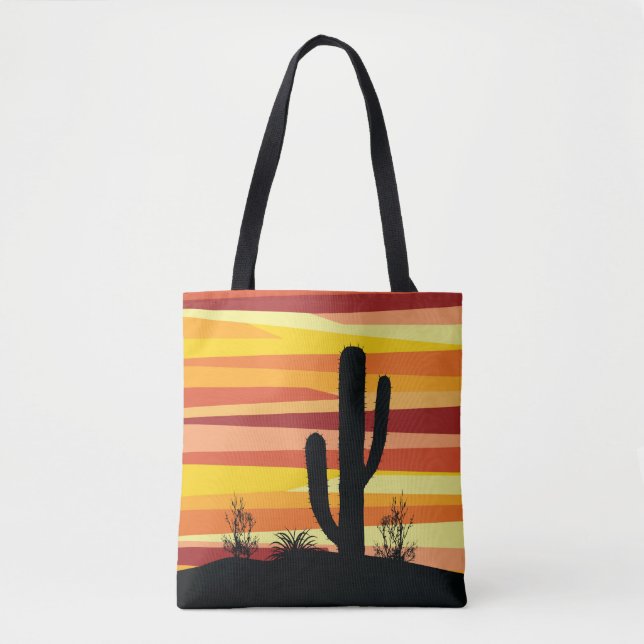 Geometric desert sunset tote bag (Front)