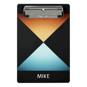 Geometric Design, 2 Triangles, Name or Message Mini Clipboard