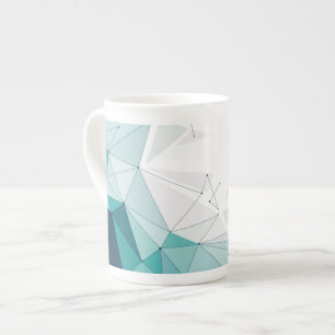 Geometric design bone china mug