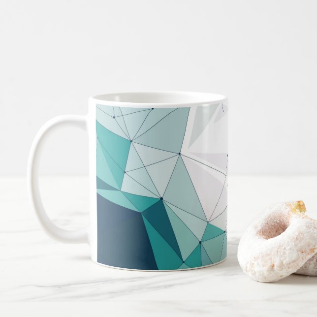 Geometric design coffee mug (With Donut)