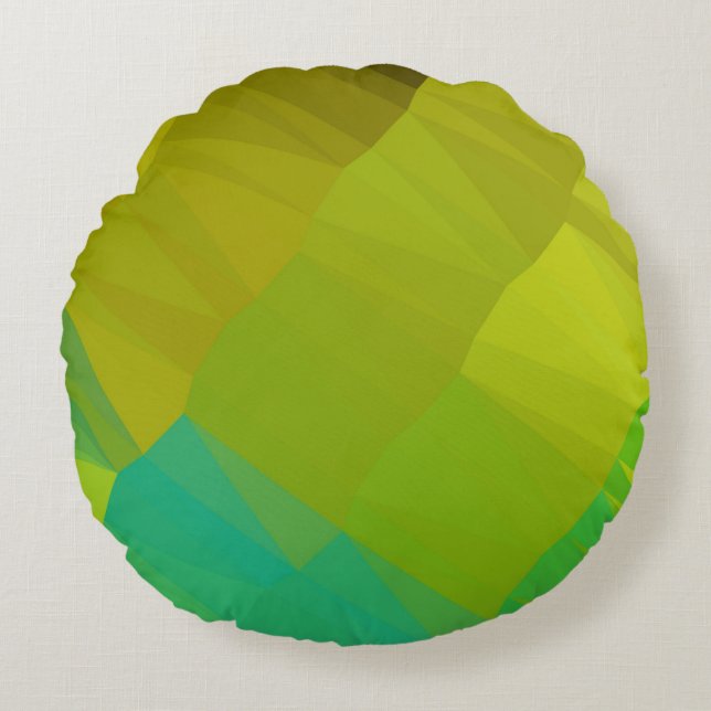 Geometric design. Colorful gradient background. Ge Round Cushion (Front)