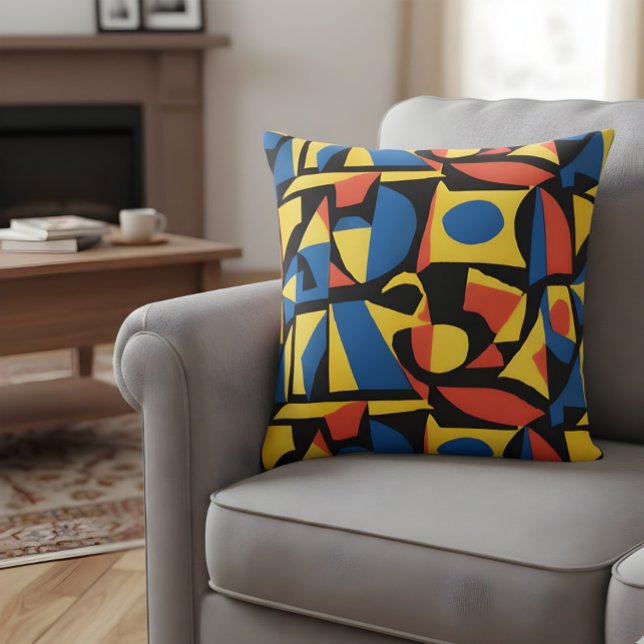 Geometric design inspired by Picasso's sunflowers Cushion (Creator Uploaded)