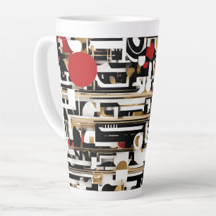 Geometric design large latte mug