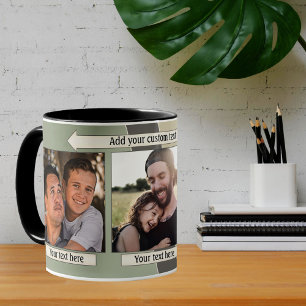 Geometric Design Photo Collage Mug