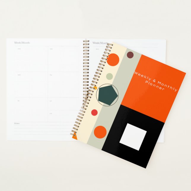 Geometric Design Weekly & Monthly Planner (Display)