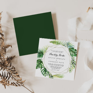 Geometric Destination Nuestra Boda Wedding Invitation