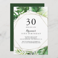 Geometric Destination Tropical 30th Birthday Party