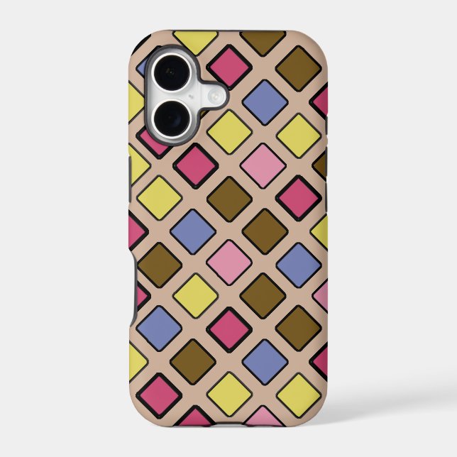 Geometric Diagonal Tiles on any Colour (Back)
