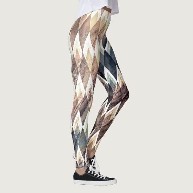 Geometric Diamond Abstract Leggings (Right)