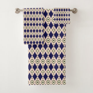 Geometric Diamond Bath Towel Set