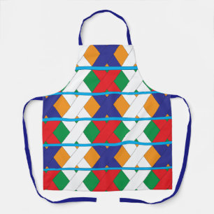Geometric Diamond Colourful Decorative Pattern Apron
