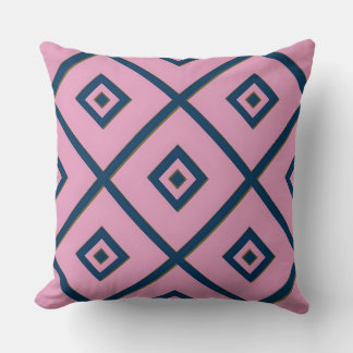 Geometric Diamond Grid Pattern Cushion