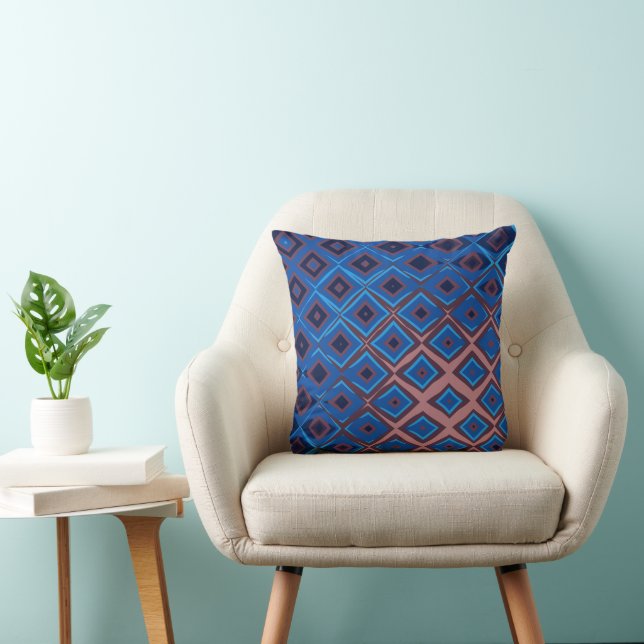 Geometric Diamond Pattern  Cushion (Chair)
