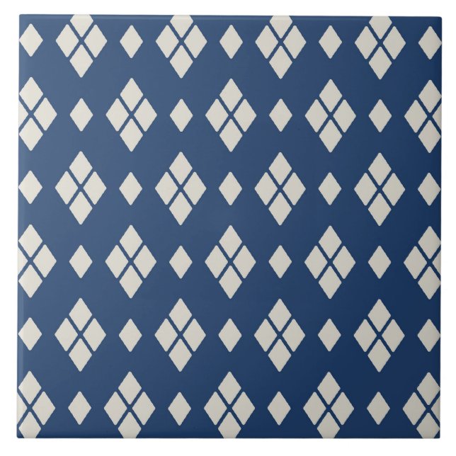 Geometric Diamond Pattern Tile (Front)