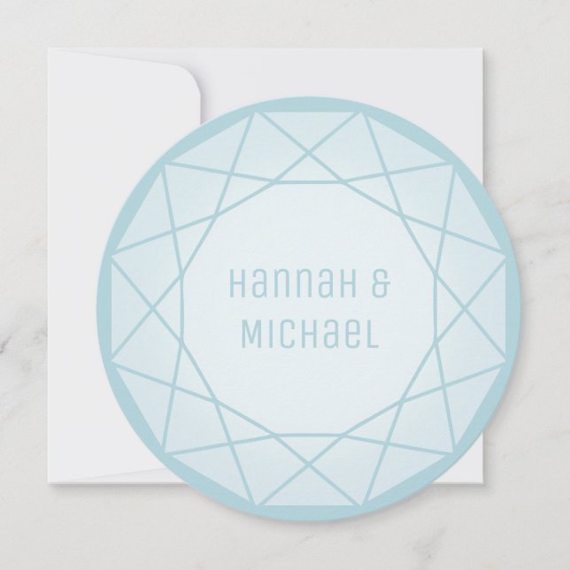 Geometric Diamond Round Card (Front)