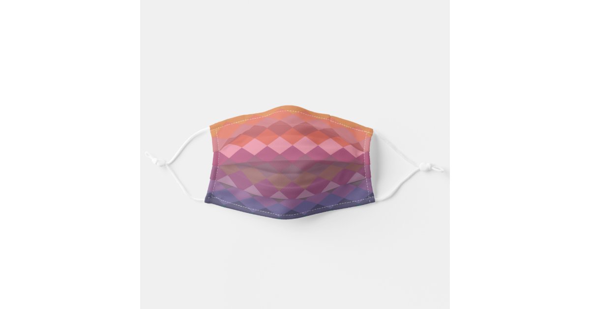 Geometric Diamond Shapes in Muted Rainbow Colors Cloth ...