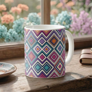 Geometric Diamonds Coffee Mug