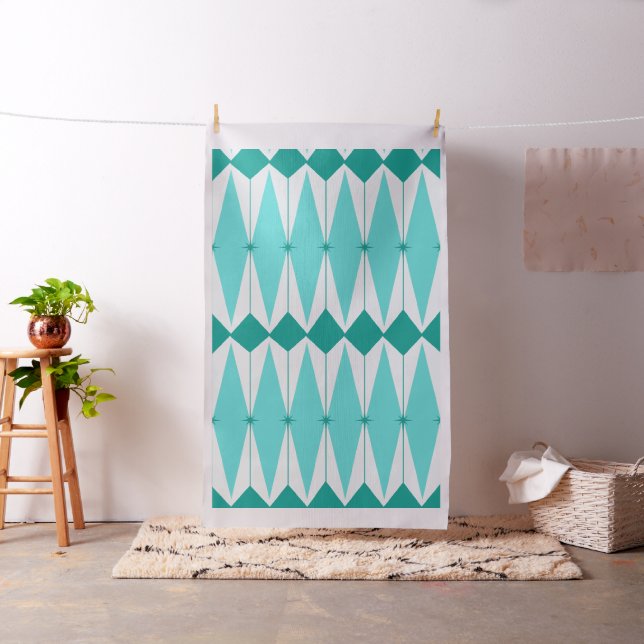 Geometric Diamonds & Starbursts Fabric (In Situ)