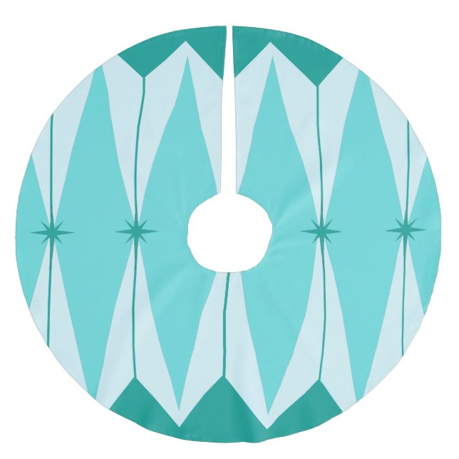 Geometric Diamonds & Starbursts Tree Skirt (Front)