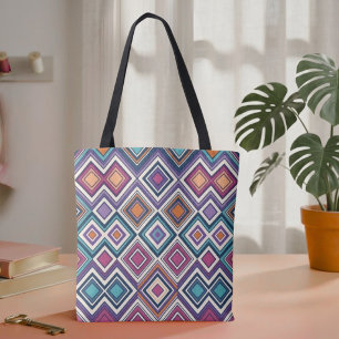 Geometric Diamonds Tote Bag