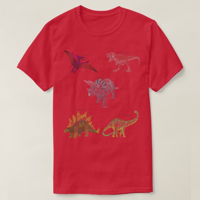 Geometric Dinos T-Shirt (Design Front)