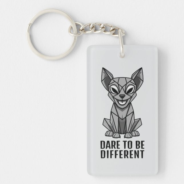 Geometric Dog Key Ring (Front)
