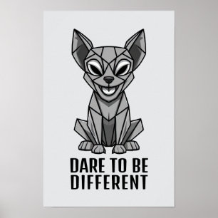 Geometric Dog Poster