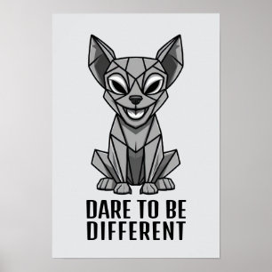 Geometric Dog Poster