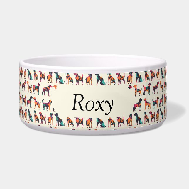 Geometric dog silhouettes design (Front)