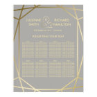 Geometric | Dove Grey and Gold Seating Chart