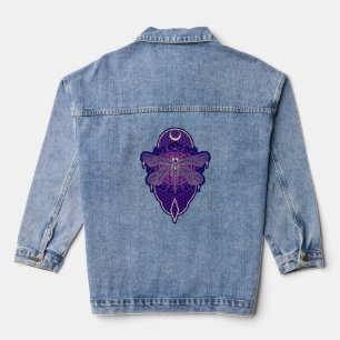Geometric Dragonfly Mandala Life Flower Symbol Denim Jacket