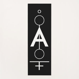 Geometric drawing monogrammed. yoga mat