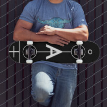 Geometric drawing. skateboard