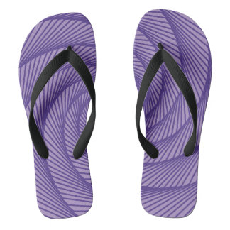 geometric drawing Violet Flip Flops