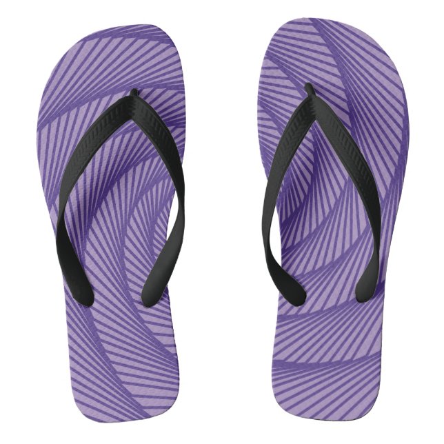 geometric drawing Violet Flip Flops (Footbed)