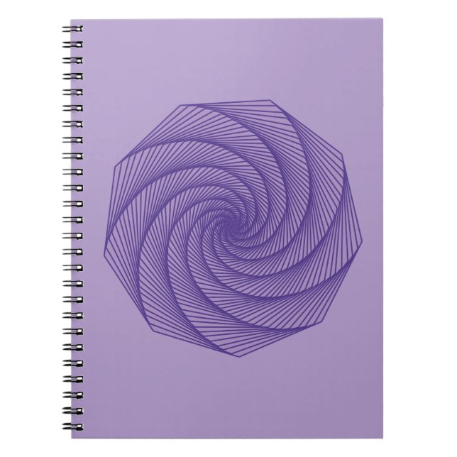geometric drawing Violet Notebook (Front)