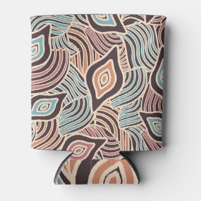 Geometric Dreams: Endless Abstract Mosaic Can Cooler (Front)