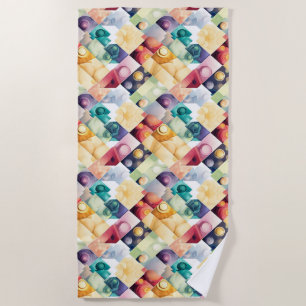 Geometric Drops Beach Towel