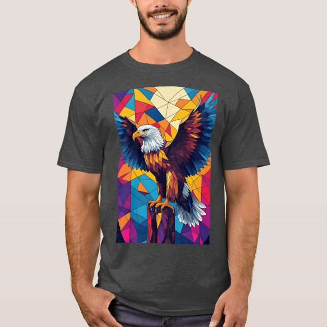 Geometric Eagle Eagly funny T-Shirt (Front)