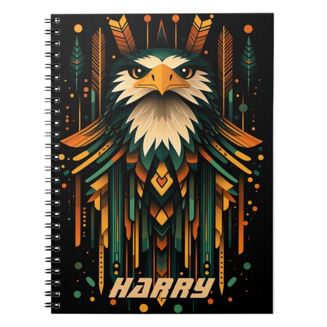 Geometric Eagle Illustration Notebook (Front)
