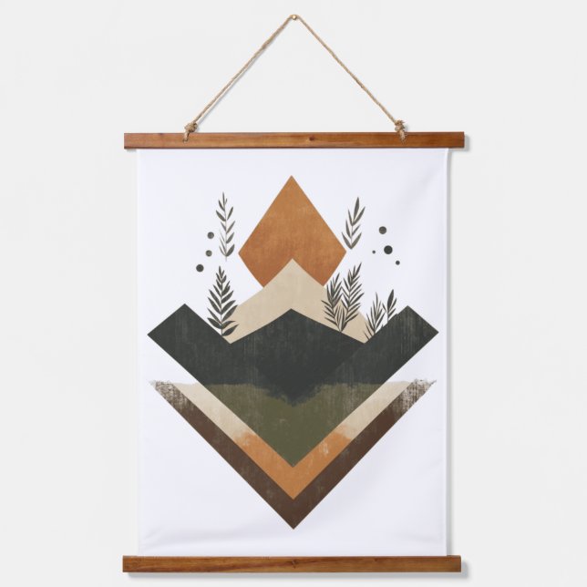 Geometric Earth Element Hanging Tapestry (Front)