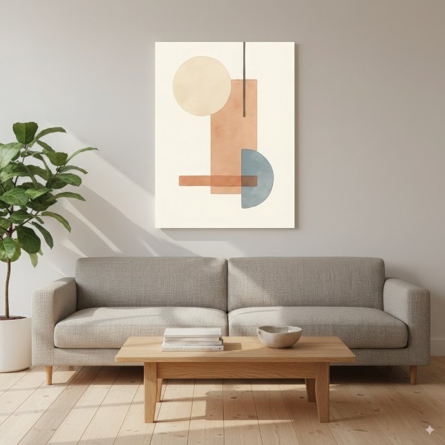 Geometric Earth Tone Abstract Art Canvas Print (Creator Uploaded)