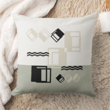 Geometric Earth Tones Decorative Throw Pillow