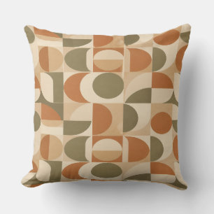 Geometric Earthy Tones Pillow