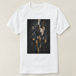 Geometric Eclipse | Luxury Abstract 3D Wall Art T-Shirt