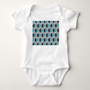 Geometric Elegance: Vintage Pattern Design. Baby Bodysuit