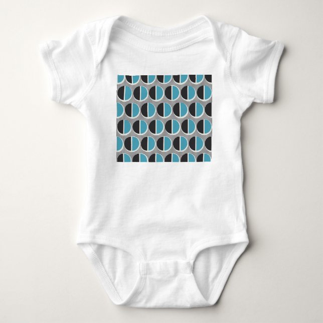 Geometric Elegance: Vintage Pattern Design. Baby Bodysuit (Front)