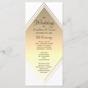 Geometric Elegant Wedding Programme