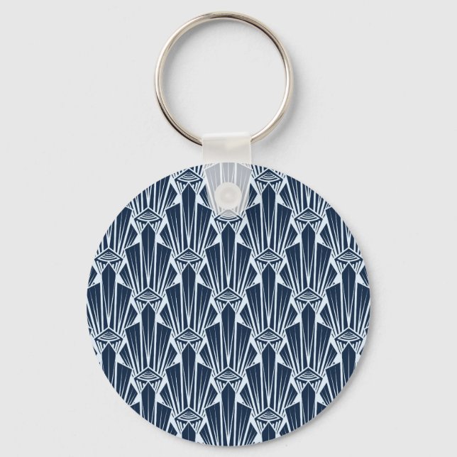 Geometric Elements: Stylised Modern Pattern Key Ring (Front)